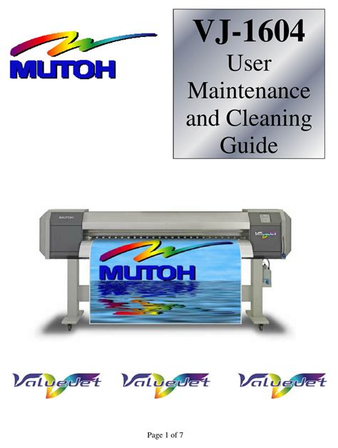 User Manuals: MUTOH VJ